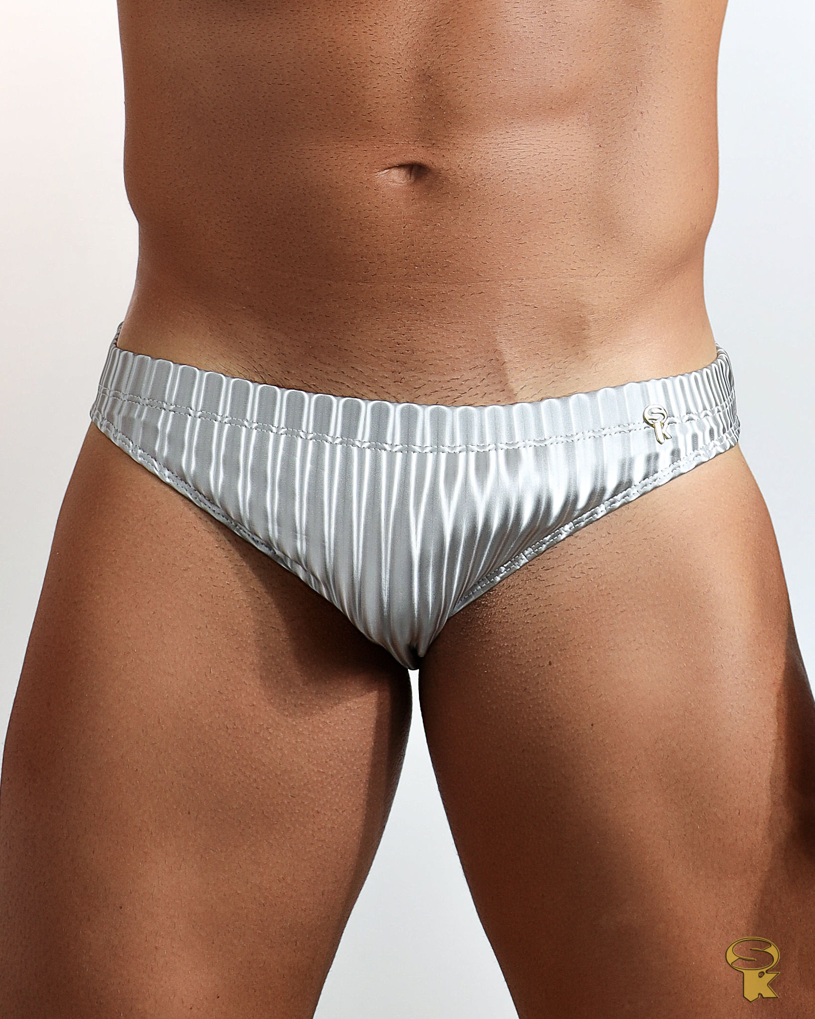 Frente Sunga Super Slim Specialkeywear, estampada Cyber Silver