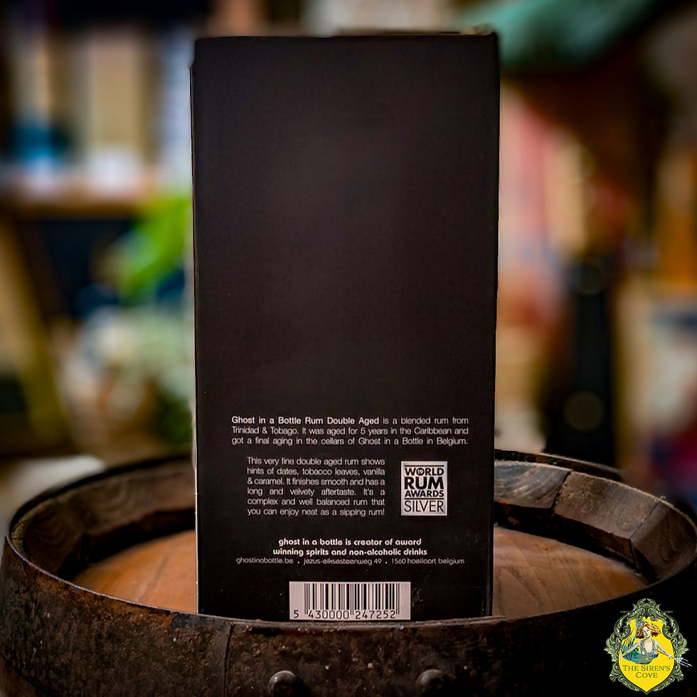 Miniature : Ghost in a Bottle Double Aged Rum doos achterkant