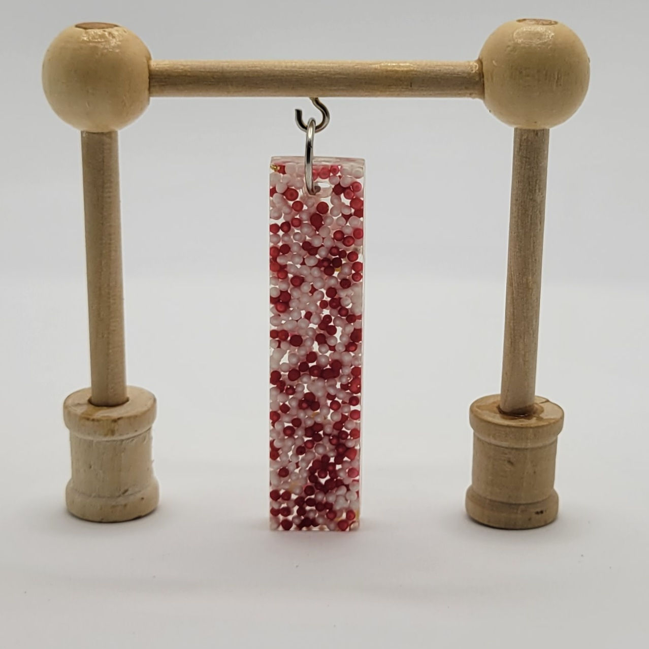 Red and White Candy Pendant