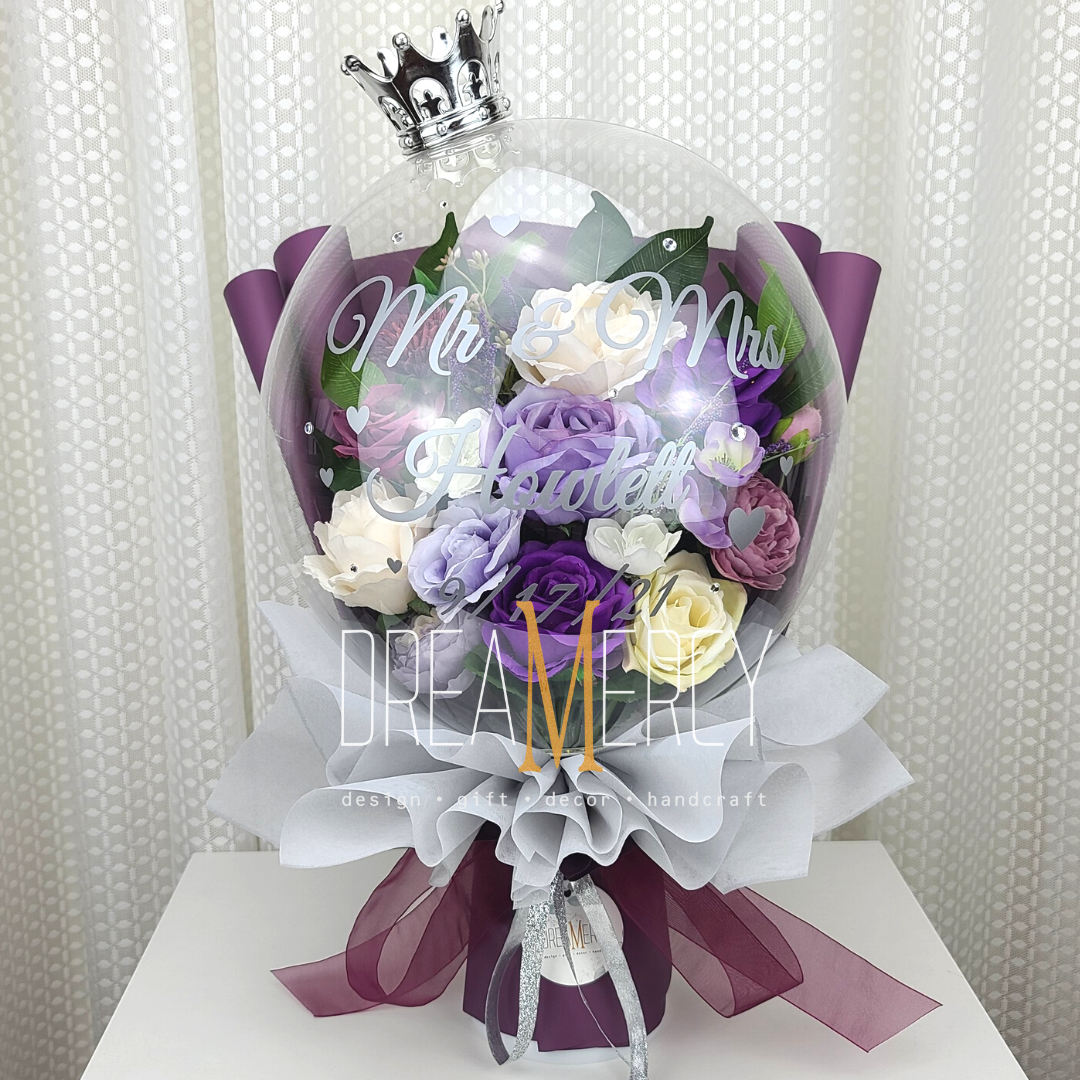 Purple/White Flower and Purple + Gray Wrapppr