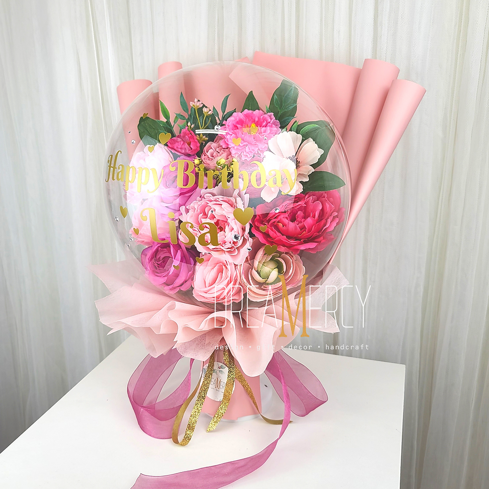 Thumbnail: Pinks Flower and Baby Maroon+Vintage Pink Wrapper