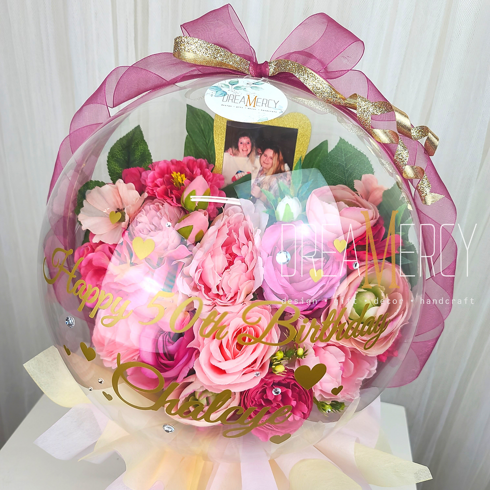 Thumbnail: Pinks Flower and Cream Yellow+Baby Pink Wrapper