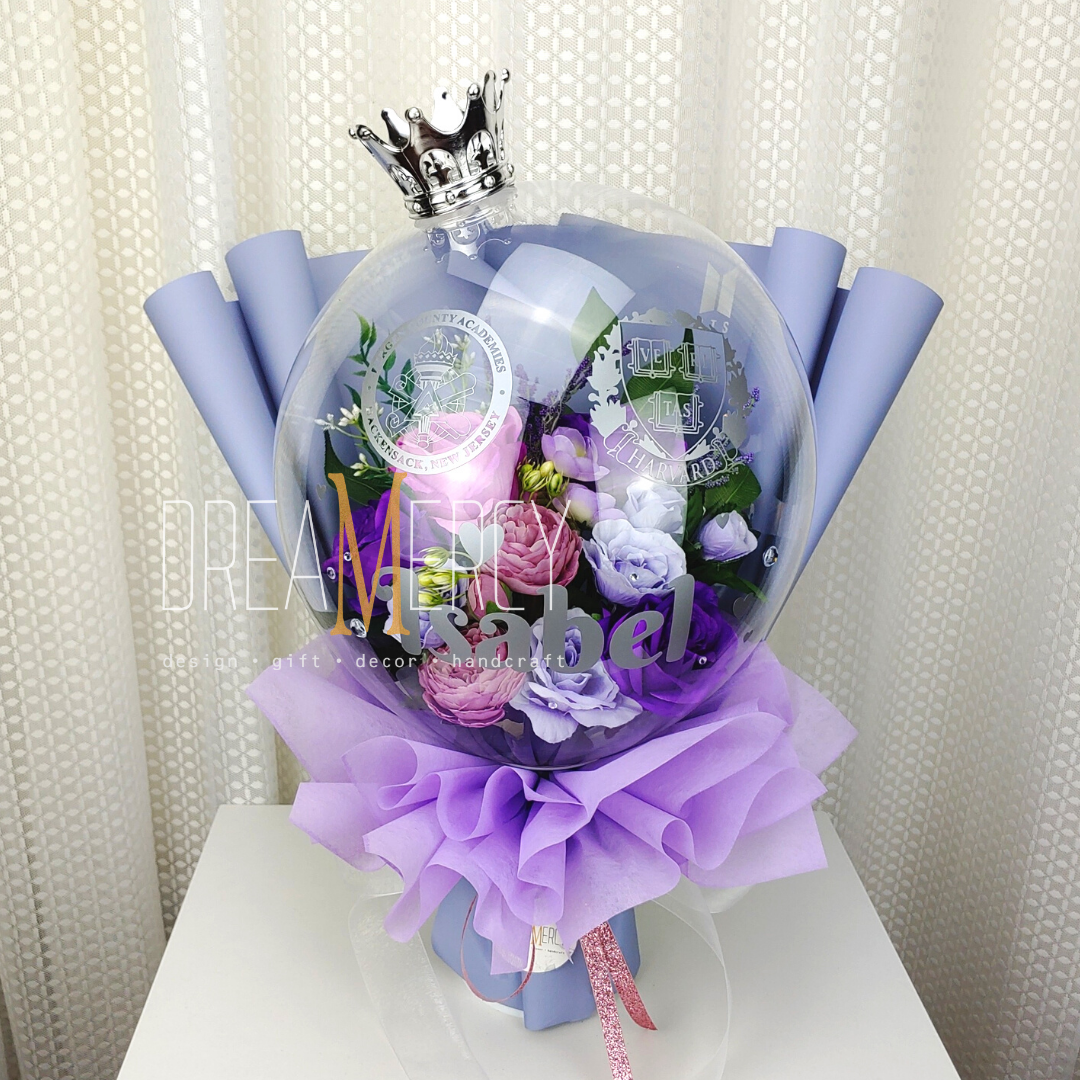 BTS Purples Flower and Light Blue Violet+Lavender Wrapper