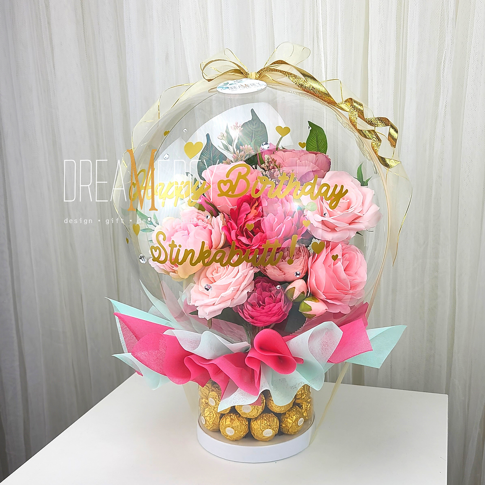 Thumbnail: Pinks Flower and Hot Pink+Mint Wrapper