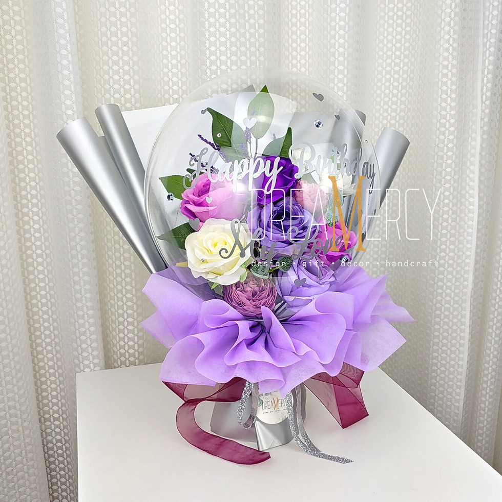 Thumbnail: Purples Flower and Silver+Lavender Wrapper