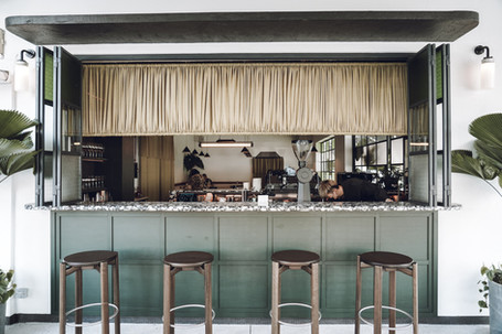 Relaxed seating arrangement designed for casual dining and gathering