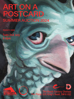 ART ON A POSTCARD Summer Auction - Private View at The Bomb Factory Chelsea