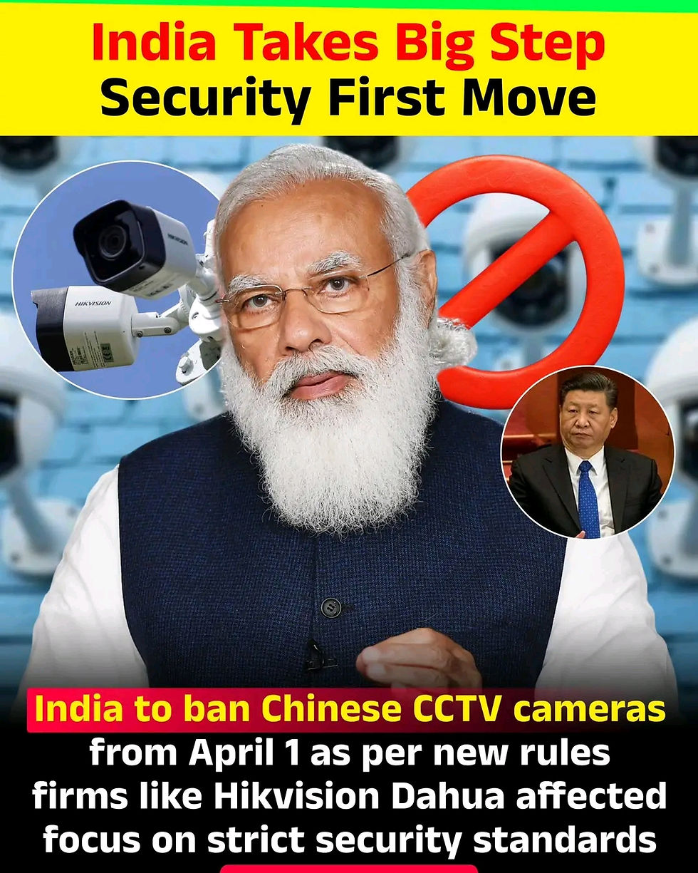 India to ban Chinese CCTV ?