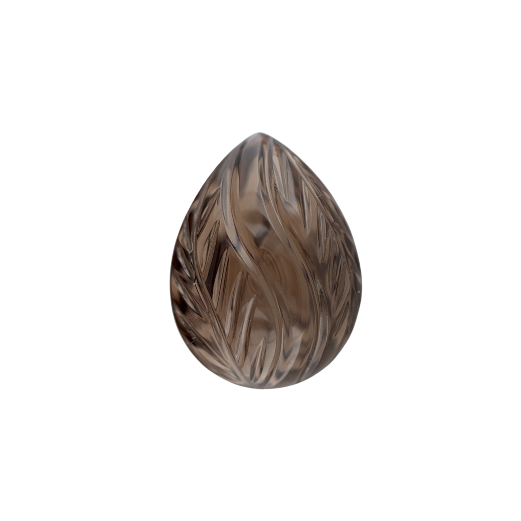 Smokey Quartz Laser Pattern Pear