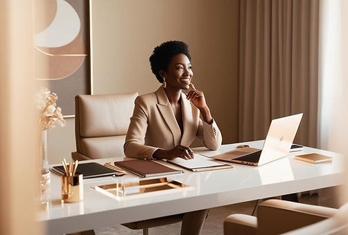 Business owner at desk