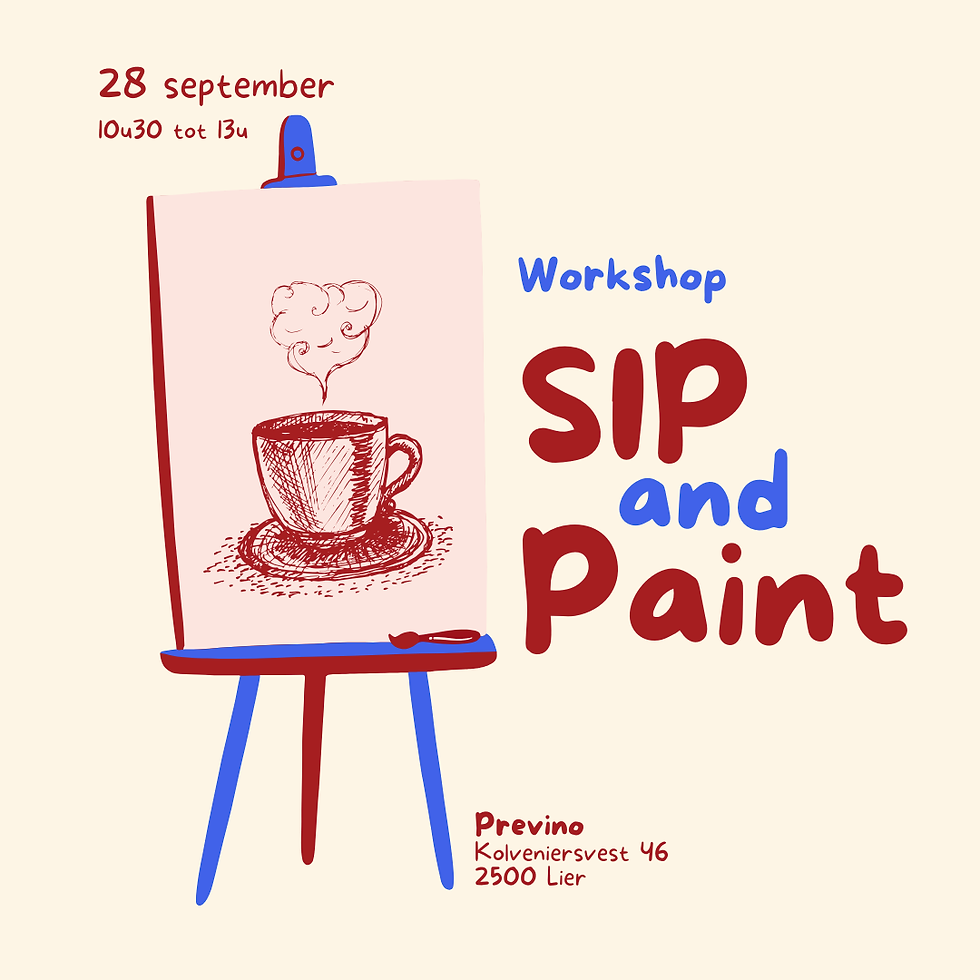Sip & Paint - Previno - 10u30 tot 13u