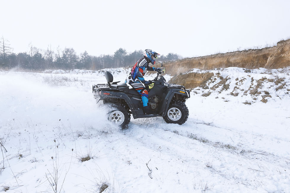 VTT dans la neige
