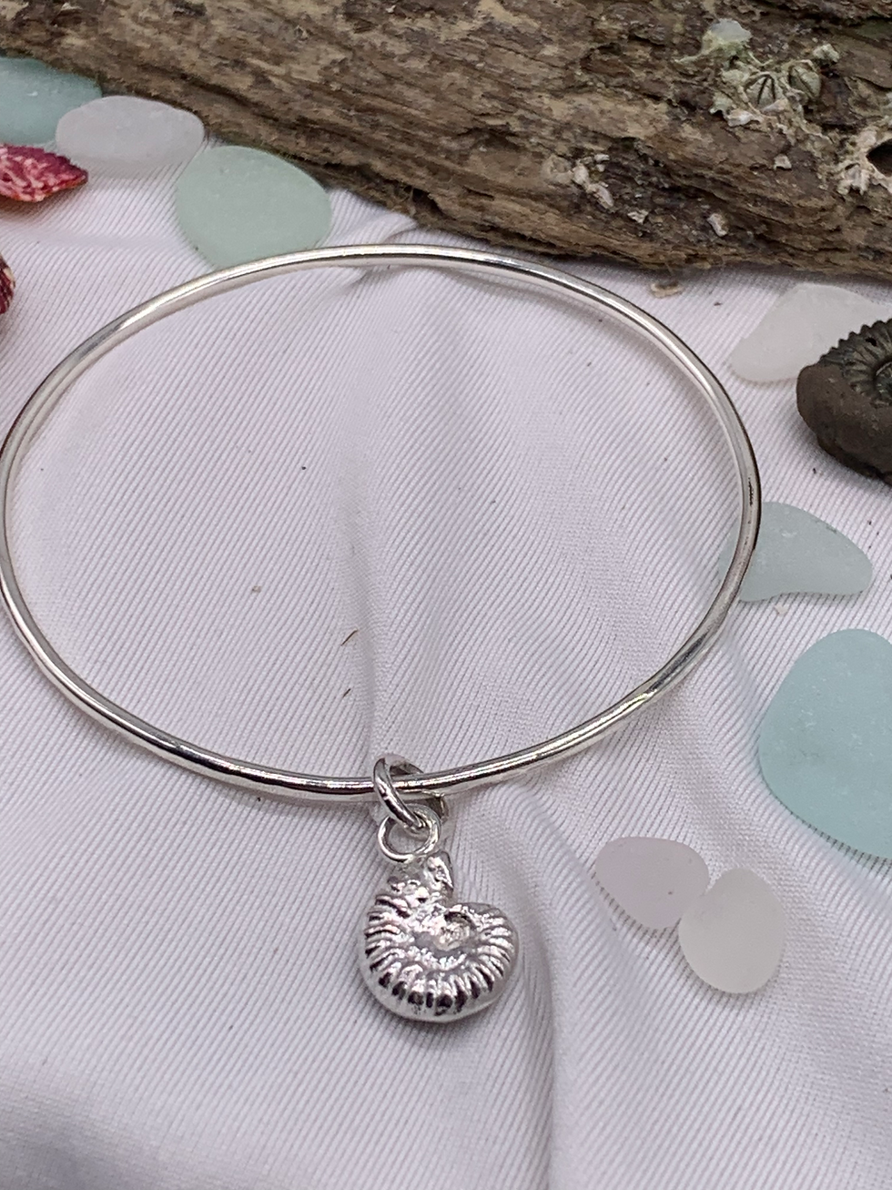 Thumbnail: Folkestone ammonite charm bangle