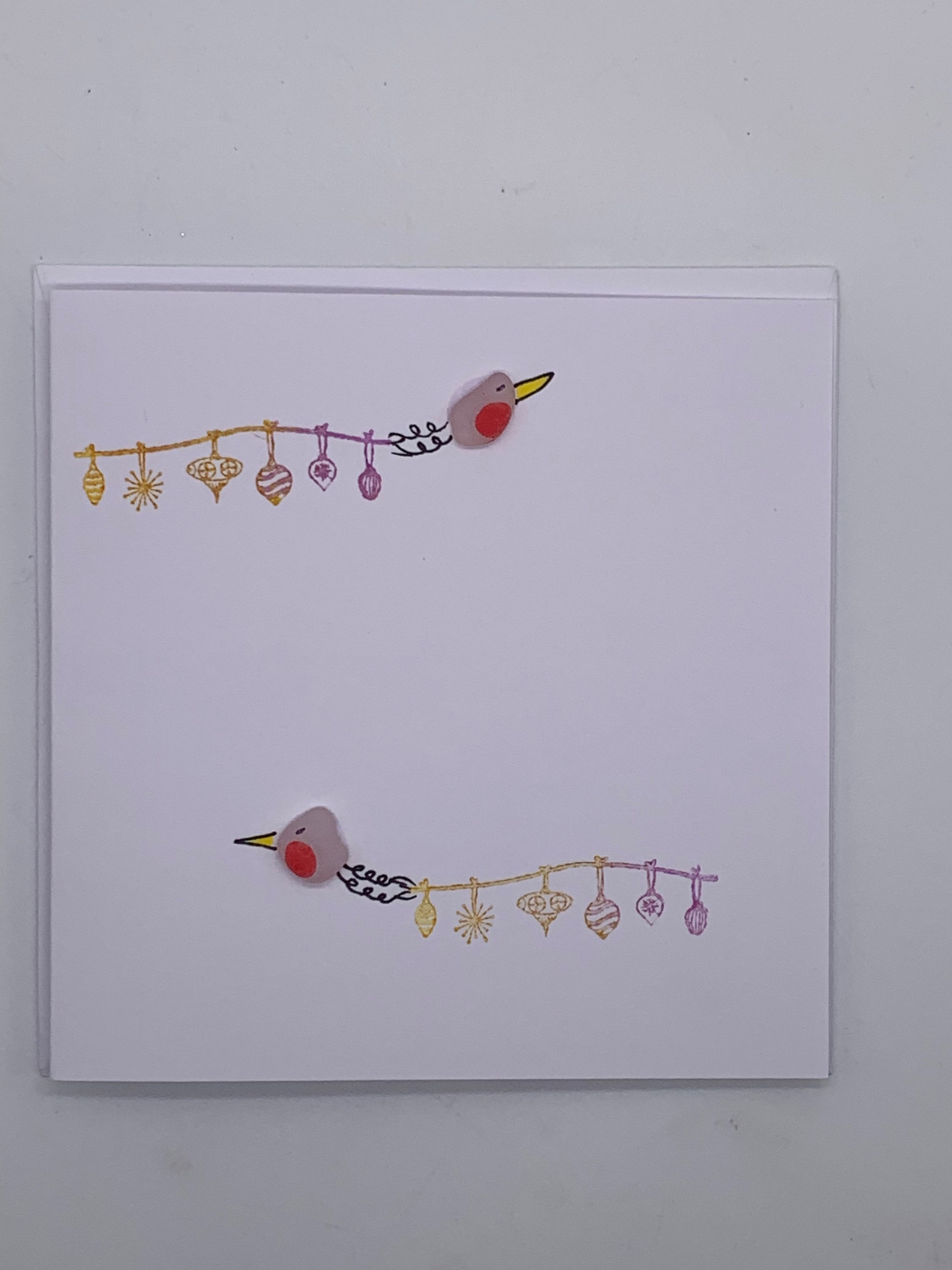 Sea glass Christmas card 