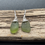 Thumbnail: Green sea glass earrings 