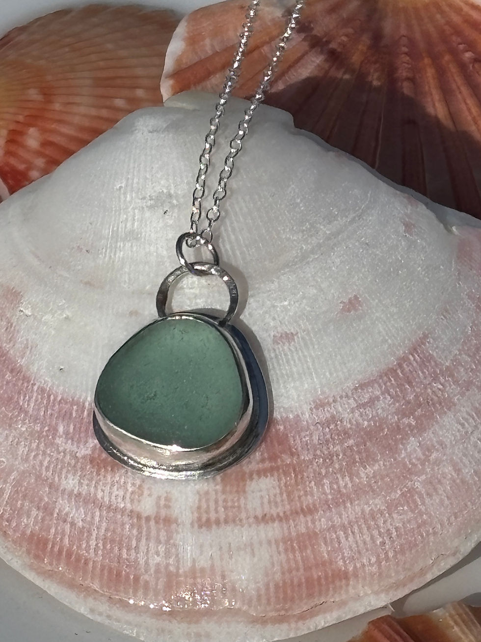 Thumbnail: Chunky sea glass pendant 