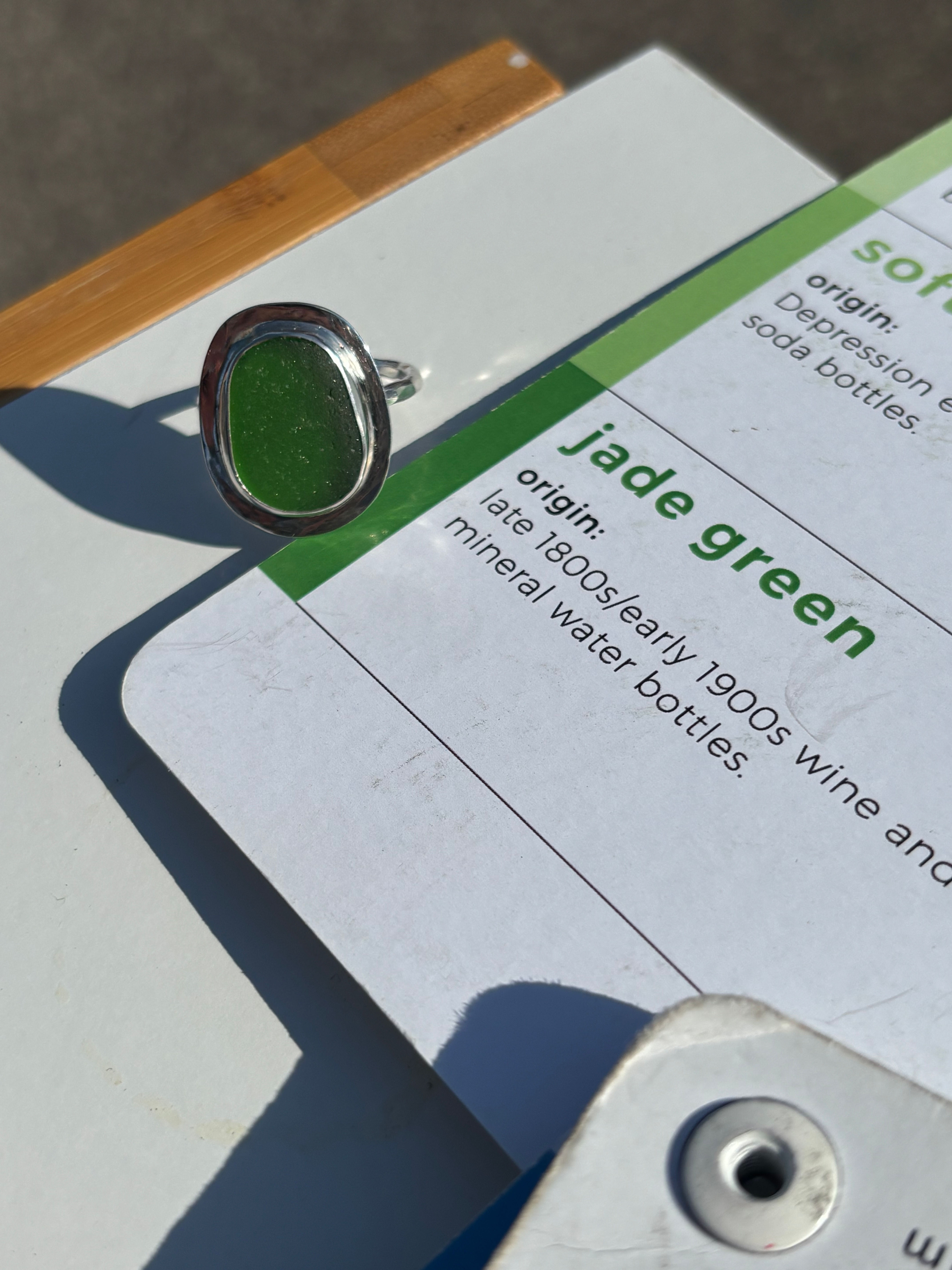 Chunky sea glass ring 