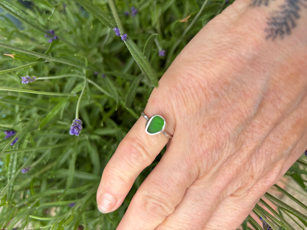 Thumbnail: Sea glass stacking ring 
