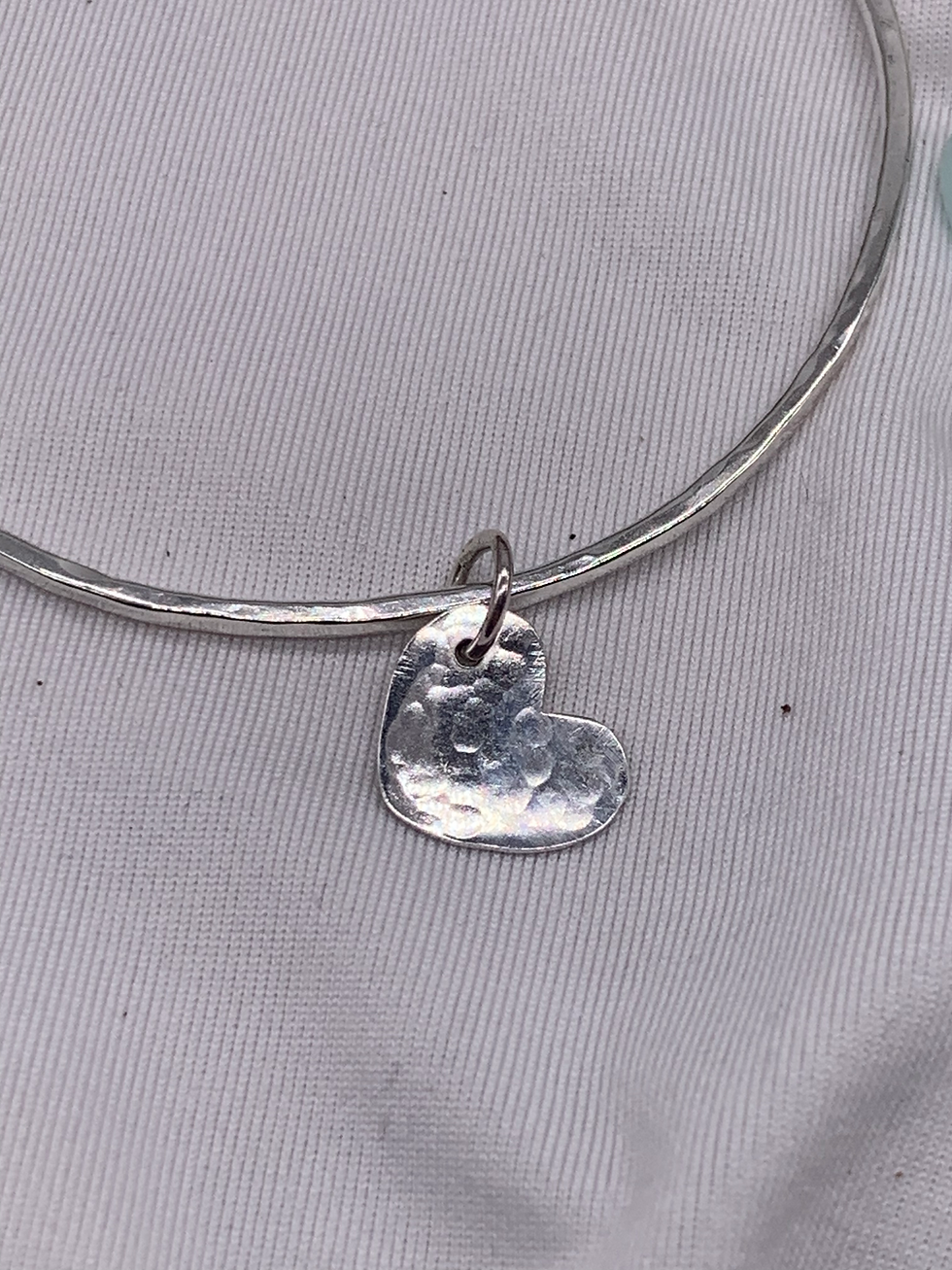 Thumbnail: Heart charm bangle 