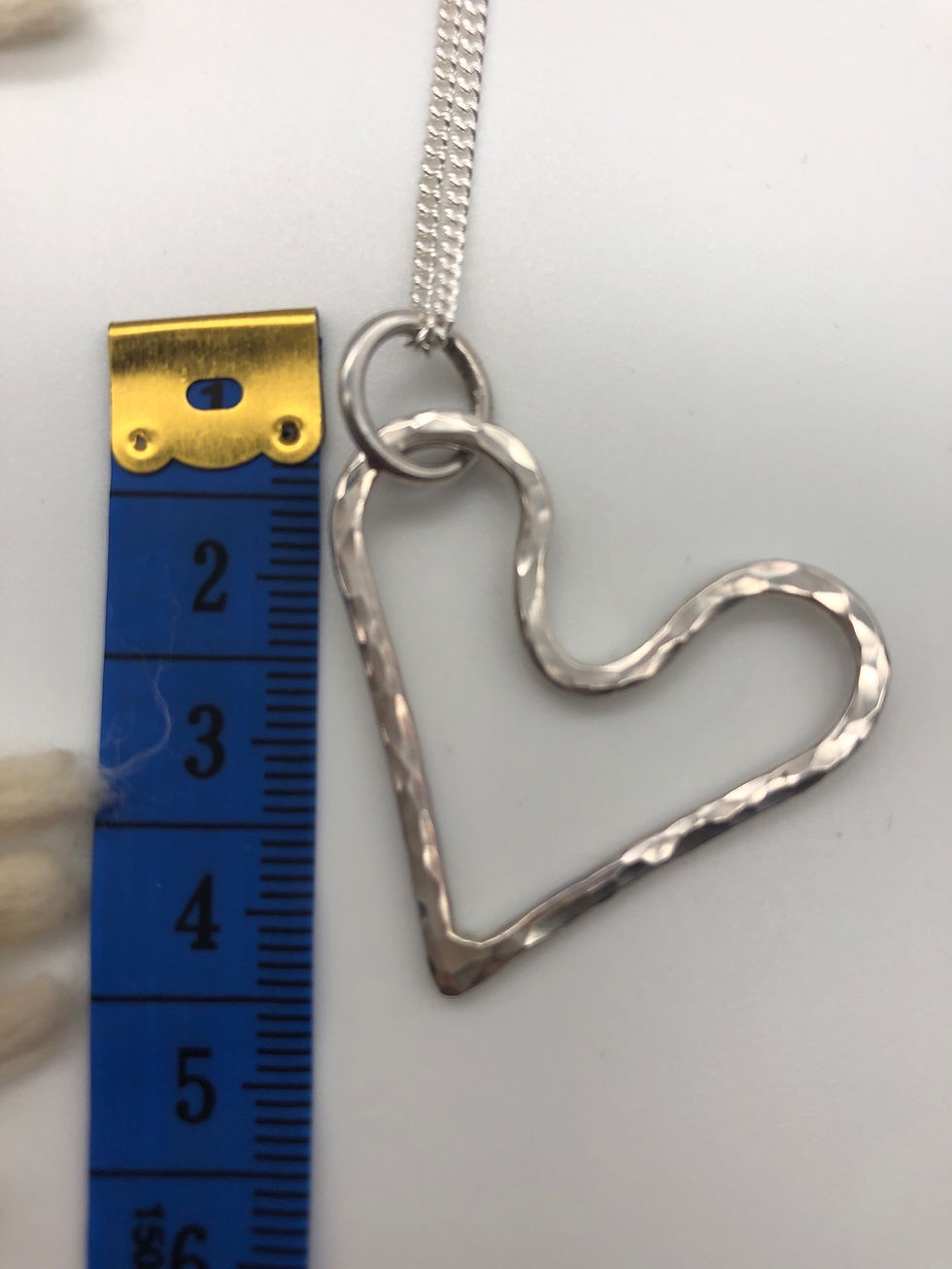 Thumbnail: Large Textured Sterling Silver heart pendant