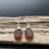 Thumbnail: Rich brown sea glass earrings 