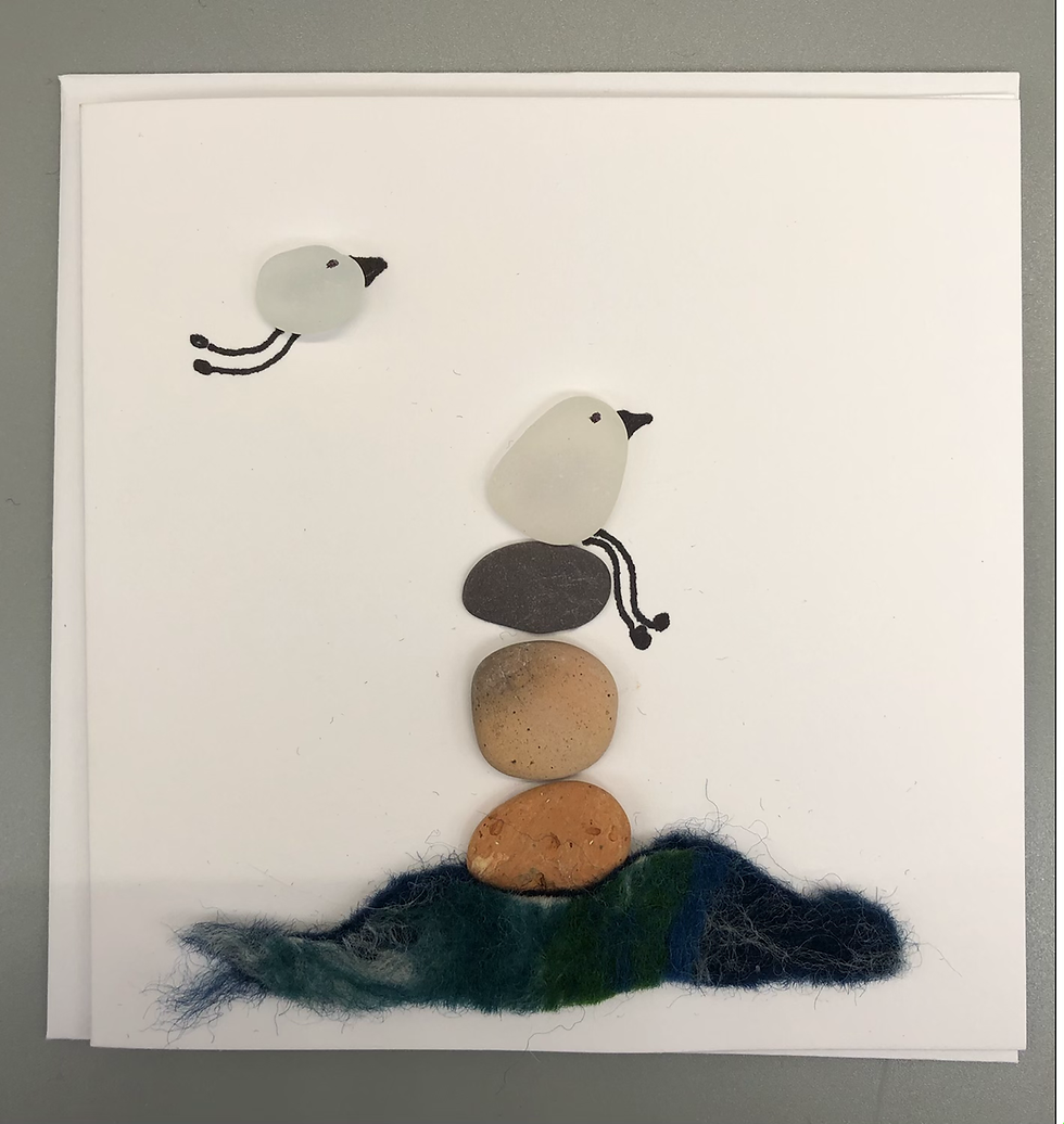Sea glass card