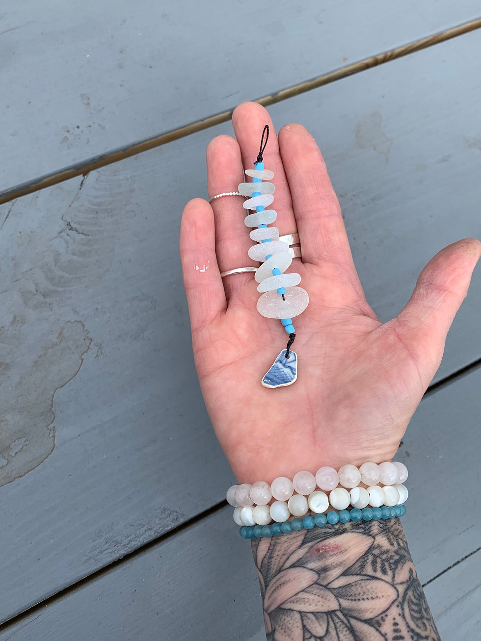 Thumbnail: Mini sea glass sun catcher