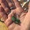 Thumbnail: Sea glass green stacked earrings 