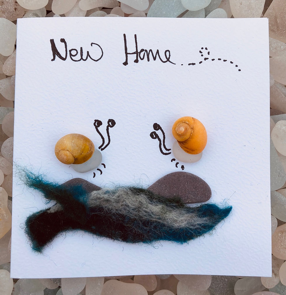 Thumbnail: New home Sea glass and shell card