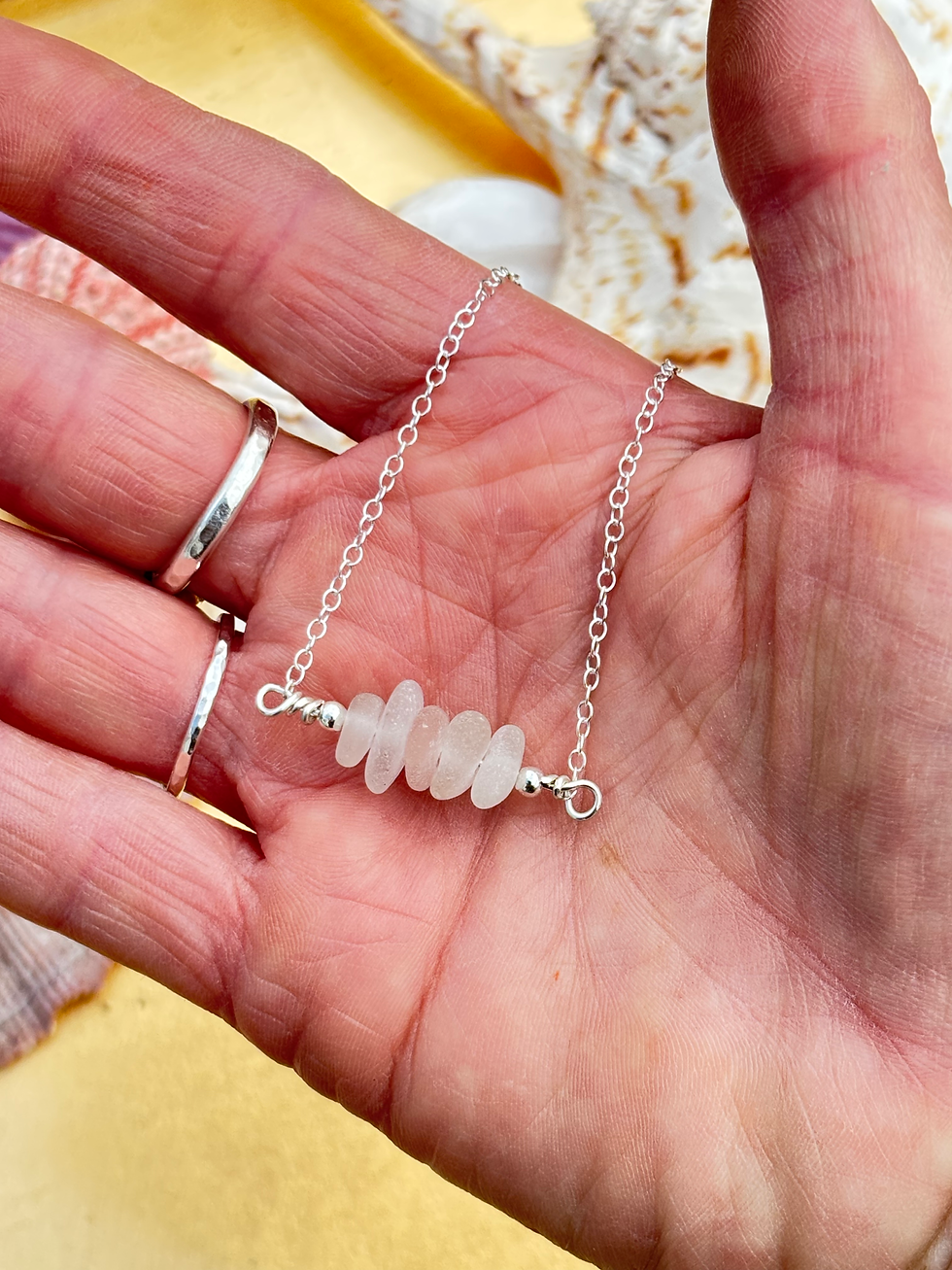 Thumbnail: Side stacked sea glass pendant 