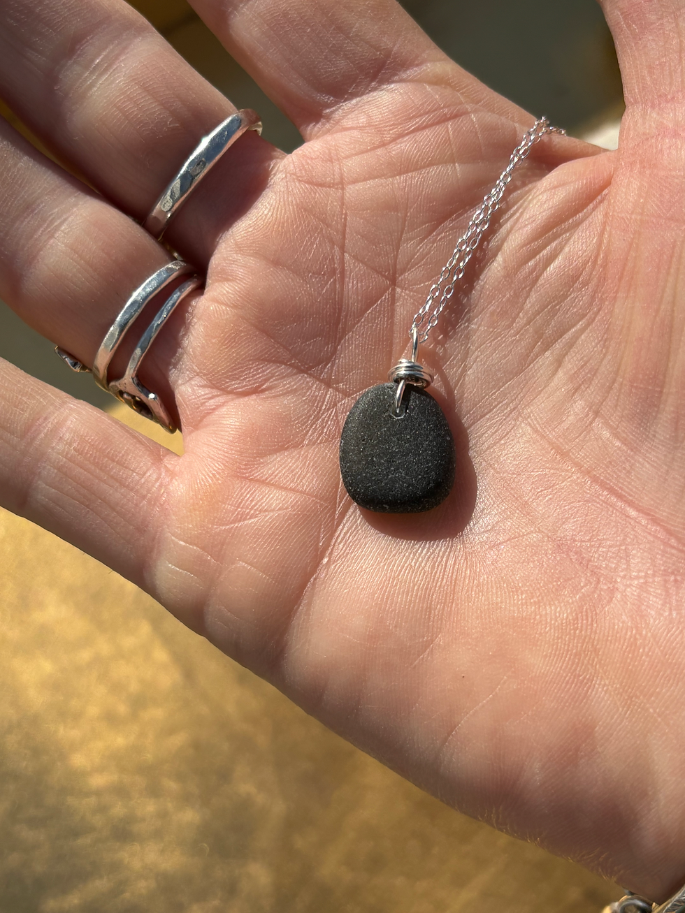 Thumbnail: Pirate sea glass pendant 