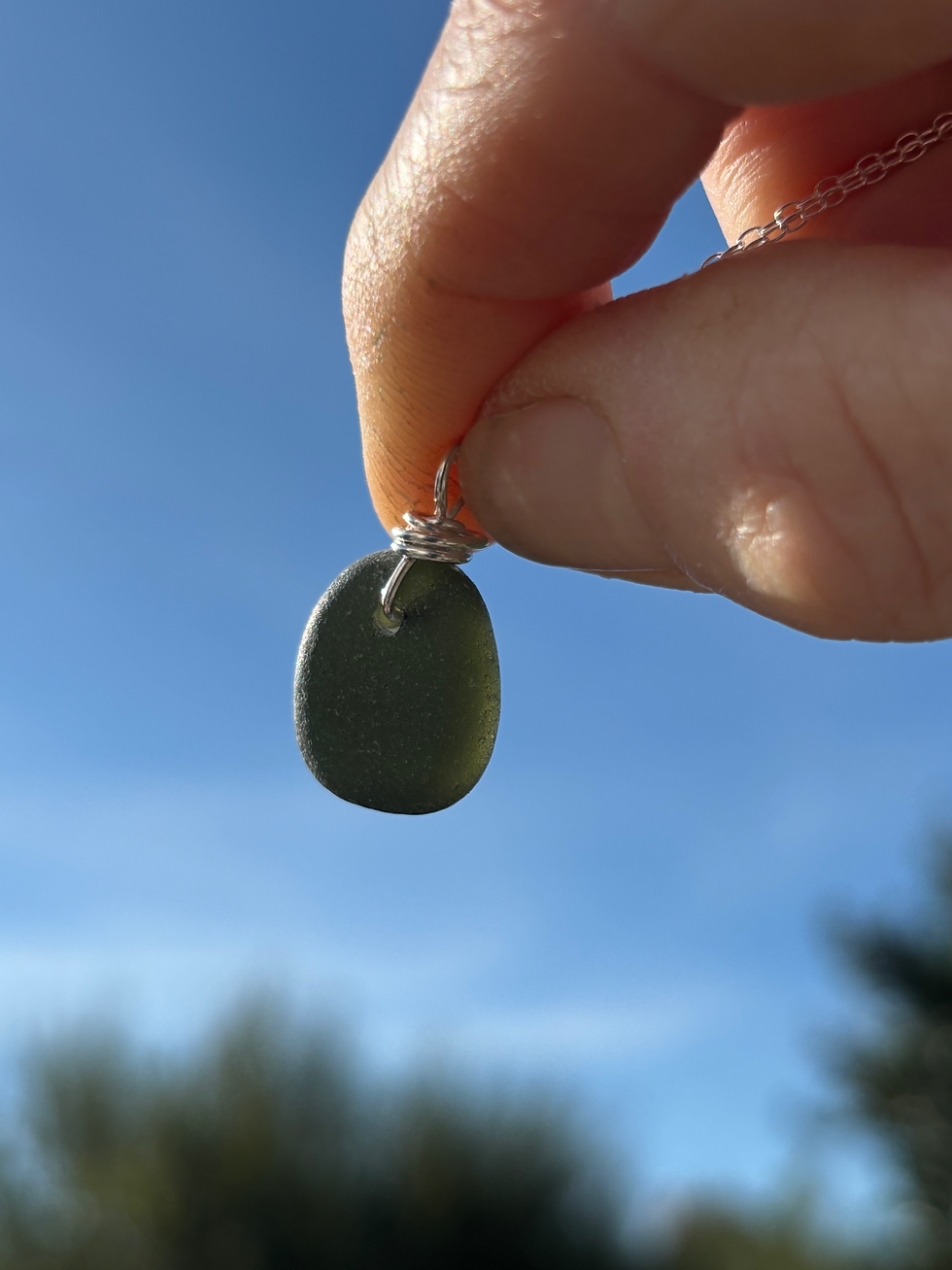 Thumbnail: Pirate sea glass pendant 