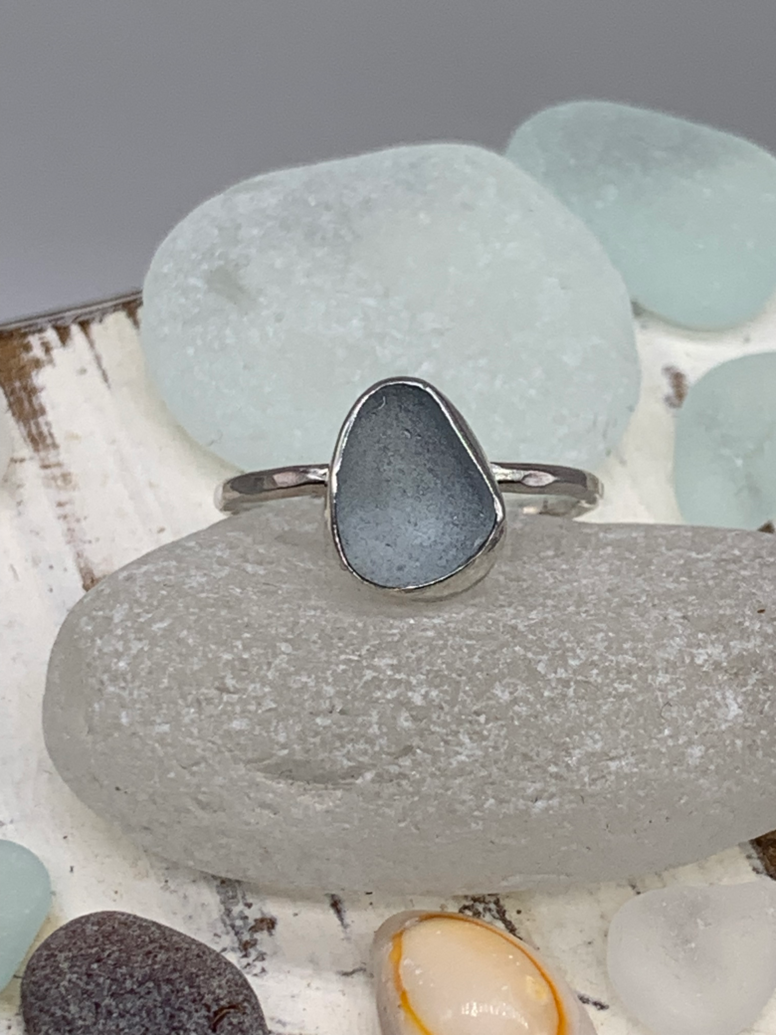 Folkestone sea glass ring 