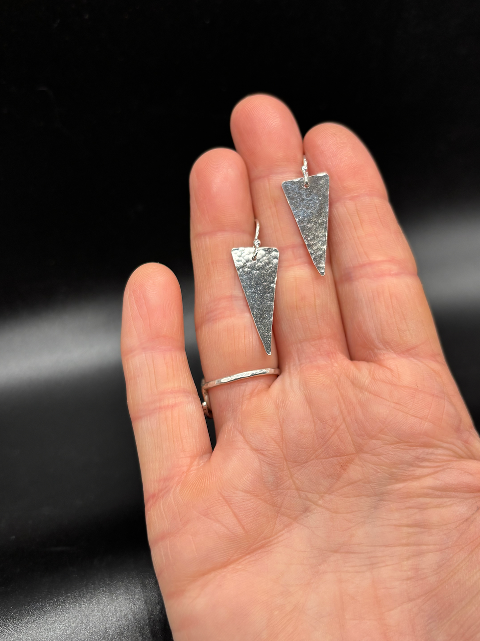 Thumbnail: Long triangle earrings 
