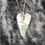 Thumbnail: Long Textured Sterling Silver heart pendant