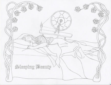 New coloring page: Sleeping Beauty