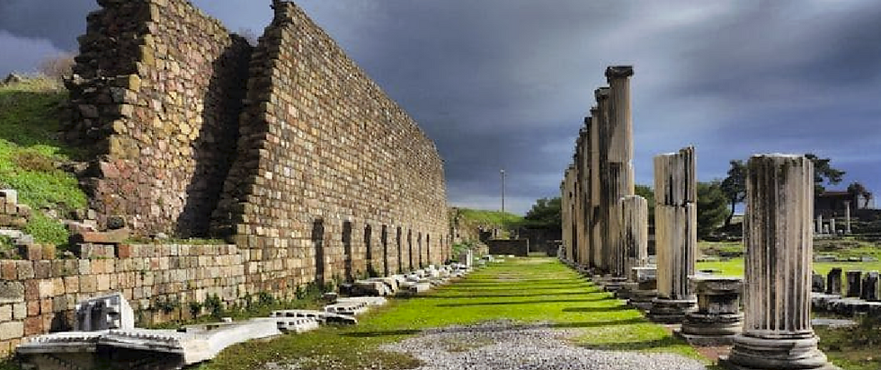 The Asklepieion, an ancient healing center in a city once known as Pergamon and today Bergama, Turkiye. Image Source: Travel & Beyond