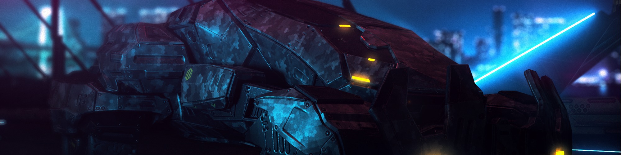 Personal animation of a futuristic assault vehicle