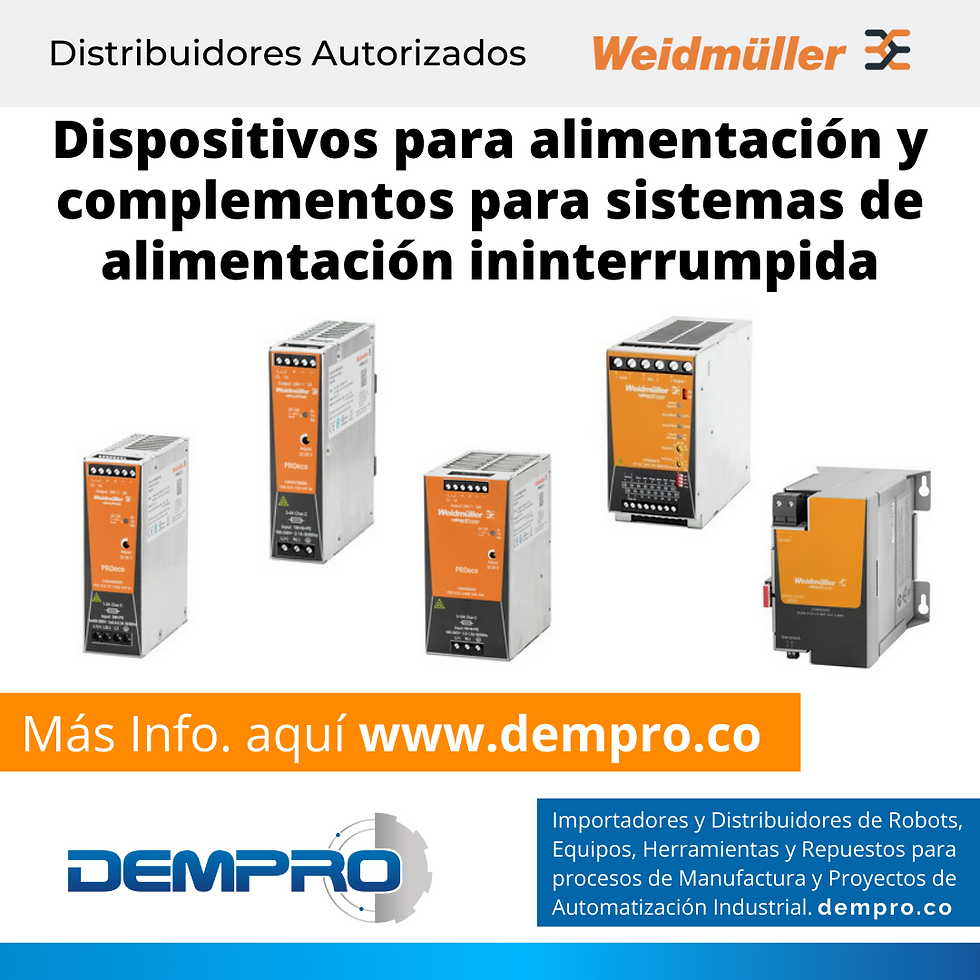 Weidmüller | Dempro | Dispositivos para alimentación y complementos para sistemas de alimentación ininterrumpida| Fuentes de alimentación | Baterías Industriales