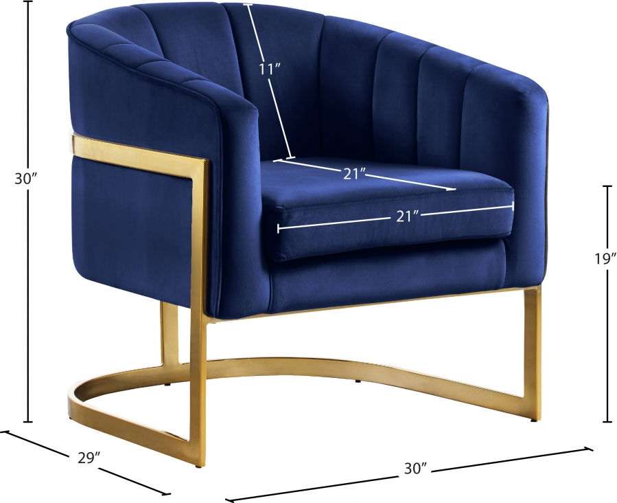 Thumbnail: Carter Velvet Accent Chair