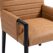 Thumbnail: Aimee Vegan Leather Dining Arm Chair