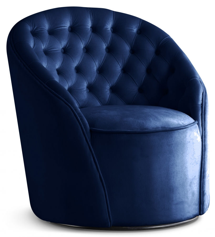 Alessio Velvet Swivel Accent Chair
