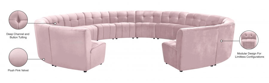 Thumbnail: Limitless Modular Velvet 14pc. Sectional