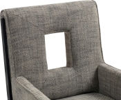 Thumbnail: Gwendolyn Linen Textured Fabric Dining Arm Chair