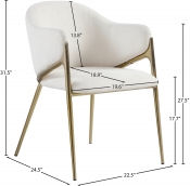 Thumbnail: Nial Boucle Fabric Dining Chair
