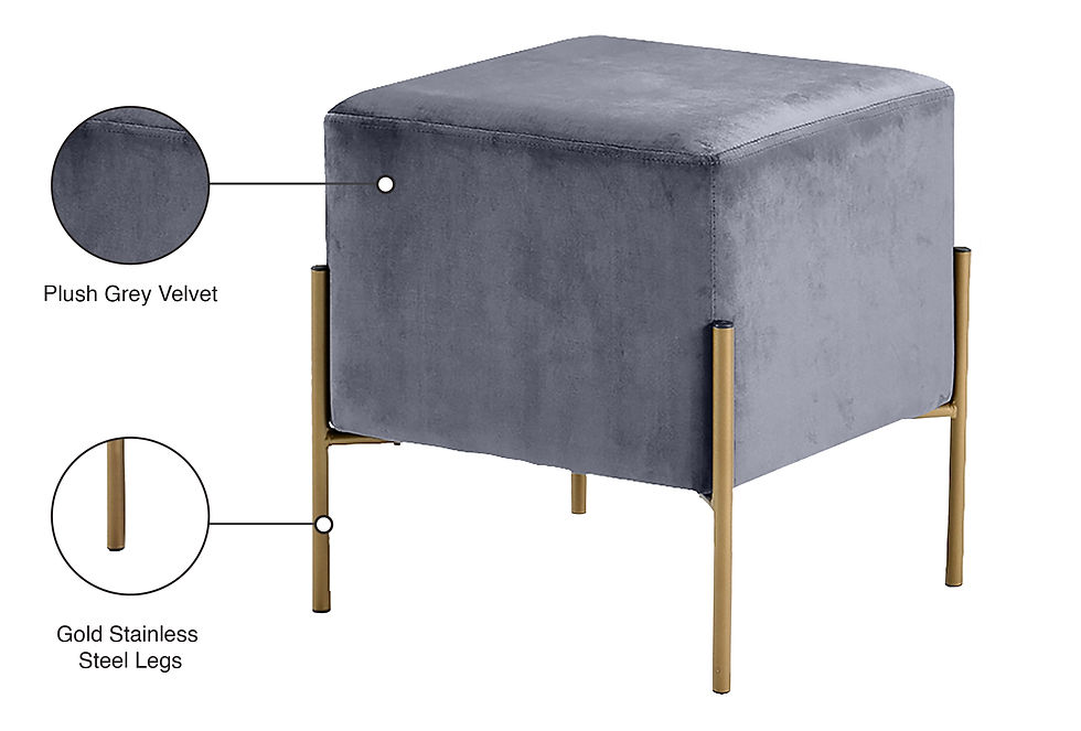 Thumbnail: Isla Velvet Ottoman | Stool