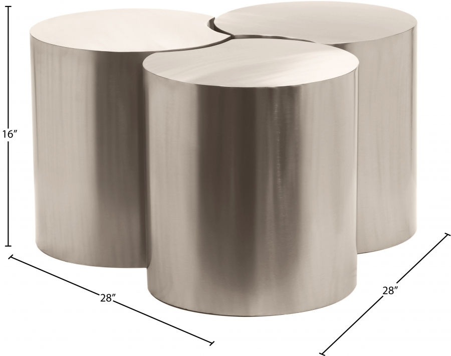 Thumbnail: Dimple 3 Piece Modular Nesting Coffee Table