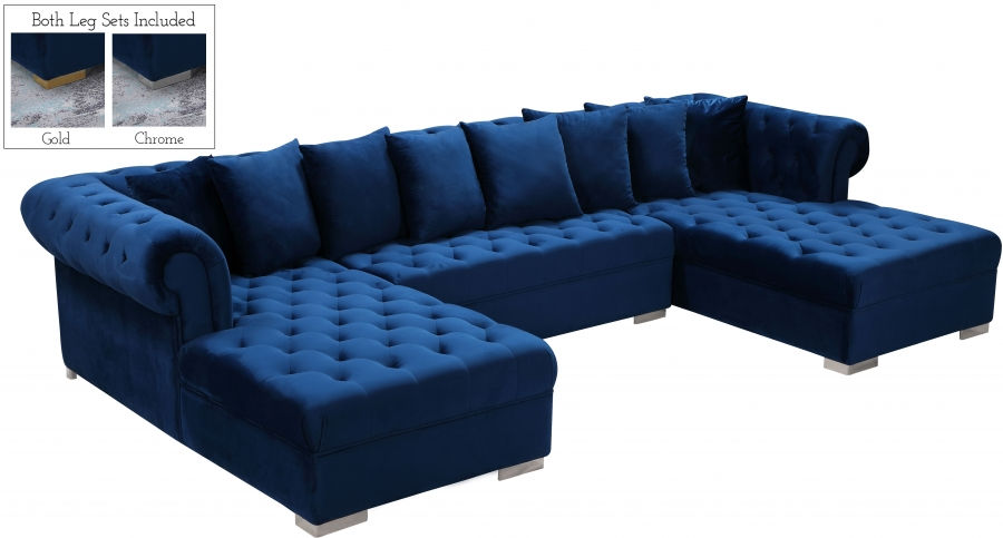 Thumbnail: Presley 3pc. Velvet Sectional