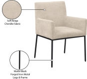 Thumbnail: Reeves Chenille Fabric Dining Chair