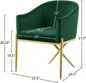 Thumbnail: Xavier Velvet Dining Chair